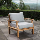  Modway Furniture Marina EEI-1143-NAT-GRY-SET Outdoor Patio Teak Armchair - Natural Gray IMAGE 5