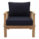  Modway Furniture Marina EEI-1143-NAT-NAV-SET Outdoor Patio Teak Armchair - Natural Navy IMAGE 4