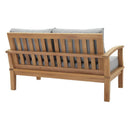  Modway Furniture Marina EEI-1144-NAT-GRY-SET Outdoor Patio Teak Loveseat - Natural Gray IMAGE 2