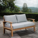  Modway Furniture Marina EEI-1144-NAT-GRY-SET Outdoor Patio Teak Loveseat - Natural Gray IMAGE 4