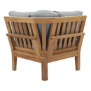  Modway Furniture Marina EEI-1146-NAT-GRY-SET Outdoor Patio Teak Corner Sofa - Natural Gray IMAGE 3