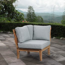  Modway Furniture Marina EEI-1146-NAT-GRY-SET Outdoor Patio Teak Corner Sofa - Natural Gray IMAGE 5