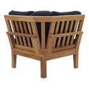  Modway Furniture Marina EEI-1146-NAT-NAV-SET Outdoor Patio Teak Corner Sofa - Natural Navy IMAGE 3