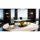  Furniture of America Palazzo FM33002GD-T-7PC-11WH 7 Pc Dining Table Set IMAGE 1