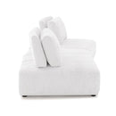 Furniture of America Stavanger FM63001WH-D Curved 2-Seater with Ottoman IMAGE 2