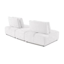  Furniture of America Stavanger FM63001WH-D Curved 2-Seater with Ottoman IMAGE 4