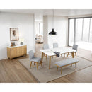  Furniture of America Mandier FM37009NT-T-6PC-BN 6 Pc Dining Table Set with Bench IMAGE 2