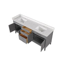  Furniture of America Oliva TM-CT006WH-80+06GY Vanity Set IMAGE 3
