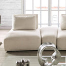  Furniture of America Stavanger FM63001BG-D Curved 2-Seater with Ottoman IMAGE 1
