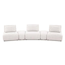  Furniture of America Stavanger FM63001WH-G Curved 3-Seater IMAGE 2