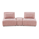  Furniture of America Stavanger FM63001PK-D Curved 2-Seater with Ottoman IMAGE 1