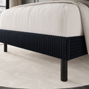 HH140-QUEEN BLACK PLATFORM BED