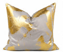 LUXE SLEEK 22" x 22" PILLOW COVER - GREY & GOLD
