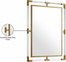 451-M Ghost Acrylic And Metal Frame Mirror