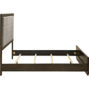  Size_Queen -- Atlas 215971Q 63-inch Queen Upholstered Panel Bed - Grey/Dark Oak IMAGE 6