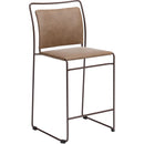  Zuo Verbena 111160 Set of 2 Counter Stool - Brown IMAGE 1
