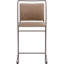  Zuo Verbena 111160 Set of 2 Counter Stool - Brown IMAGE 3