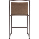  Zuo Verbena 111160 Set of 2 Counter Stool - Brown IMAGE 4