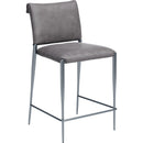 Zuo Freesia 111154 Set of 2 Counter Stool - Charcoal Gray IMAGE 2