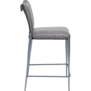  Zuo Freesia 111154 Set of 2 Counter Stool - Charcoal Gray IMAGE 3