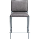  Zuo Freesia 111154 Set of 2 Counter Stool - Charcoal Gray IMAGE 4