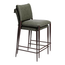 Zuo Freesia 111151 Set of 2 Counter Stool - Olive Green IMAGE 1