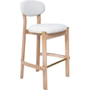  Zuo Rilou 111124 Set of 2 Barstool - White/Natural IMAGE 1