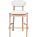  Zuo Rilou 111124 Set of 2 Barstool - White/Natural IMAGE 3