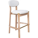  Zuo Rilou 111124 Set of 2 Barstool - White/Natural IMAGE 6