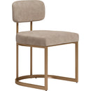  Zuo Velar 111121 Set of 2 Dining Chair - Beige/Bronze IMAGE 1