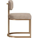  Zuo Velar 111121 Set of 2 Dining Chair - Beige/Bronze IMAGE 2