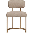 Zuo Velar 111121 Set of 2 Dining Chair - Beige/Bronze IMAGE 3