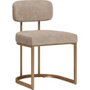  Zuo Velar 111121 Set of 2 Dining Chair - Beige/Bronze IMAGE 6