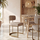  Zuo Velar 111121 Set of 2 Dining Chair - Beige/Bronze IMAGE 8
