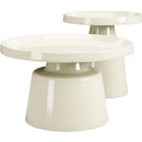  Zuo Beurre 111113 Coffee Table Set - Ivory IMAGE 3