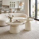  Zuo Beurre 111113 Coffee Table Set - Ivory IMAGE 6