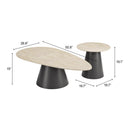  Zuo Reyes 111111 Coffee Table Set - Natural/Black IMAGE 10