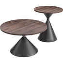 Zuo Rosk 111109 Coffee Table Set - Walnut/Black IMAGE 3