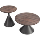  Zuo Rosk 111109 Coffee Table Set - Walnut/Black IMAGE 4