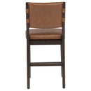 Coaster Furniture Tegan 107079 Set of 2 Faux Leather Upholstered Counter Height Chair - Cognac IMAGE 7