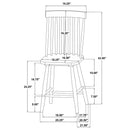  Coaster Furniture Andrews 122509 Set of 2 Windsor Counter Height Dining Side Chair - Light Ash IMAGE 12