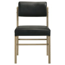  Coaster Furniture Kehoe 193922NAT Set of 2 Upholstered Dining Side Chair - Black/Natural Oak IMAGE 10