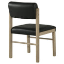  Coaster Furniture Kehoe 193922NAT Set of 2 Upholstered Dining Side Chair - Black/Natural Oak IMAGE 11