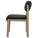  Coaster Furniture Kehoe 193922NAT Set of 2 Upholstered Dining Side Chair - Black/Natural Oak IMAGE 5