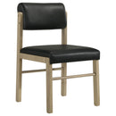  Coaster Furniture Kehoe 193922NAT Set of 2 Upholstered Dining Side Chair - Black/Natural Oak IMAGE 8