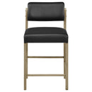  Coaster Furniture Kehoe 193929NAT Set of 2 Upholstered Counter Height Chair - Black/Natural Oak IMAGE 6