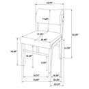  Coaster Furniture Kehoe 193932NAT Set of 2 Upholstered Dining Side Chair - Cream/Natural Oak IMAGE 12