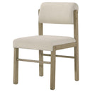 Coaster Furniture Kehoe 193932NAT Set of 2 Upholstered Dining Side Chair - Cream/Natural Oak IMAGE 3