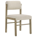  Coaster Furniture Kehoe 193932NAT Set of 2 Upholstered Dining Side Chair - Cream/Natural Oak IMAGE 7