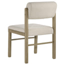  Coaster Furniture Kehoe 193932NAT Set of 2 Upholstered Dining Side Chair - Cream/Natural Oak IMAGE 8